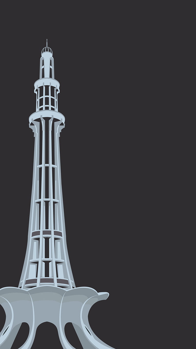 Minar e Pakistan, Punjab, art, illustration, lahore, landmark, tourism, tower, HD phone wallpaper