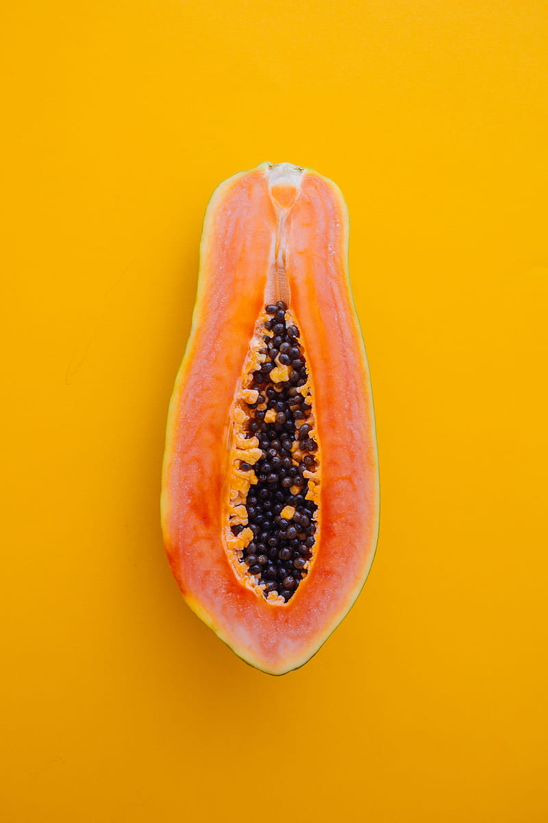 orange sliced papaya, HD phone wallpaper