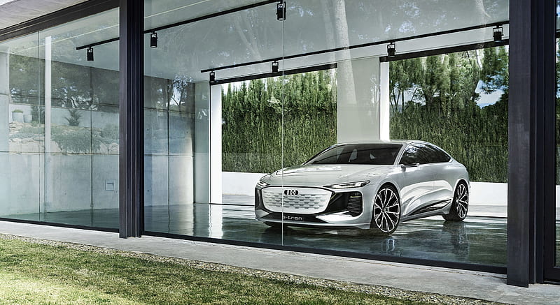 2021 Audi A6 e-tron Concept (Color: Helio Silver) - Front Three-Quarter , car, HD wallpaper