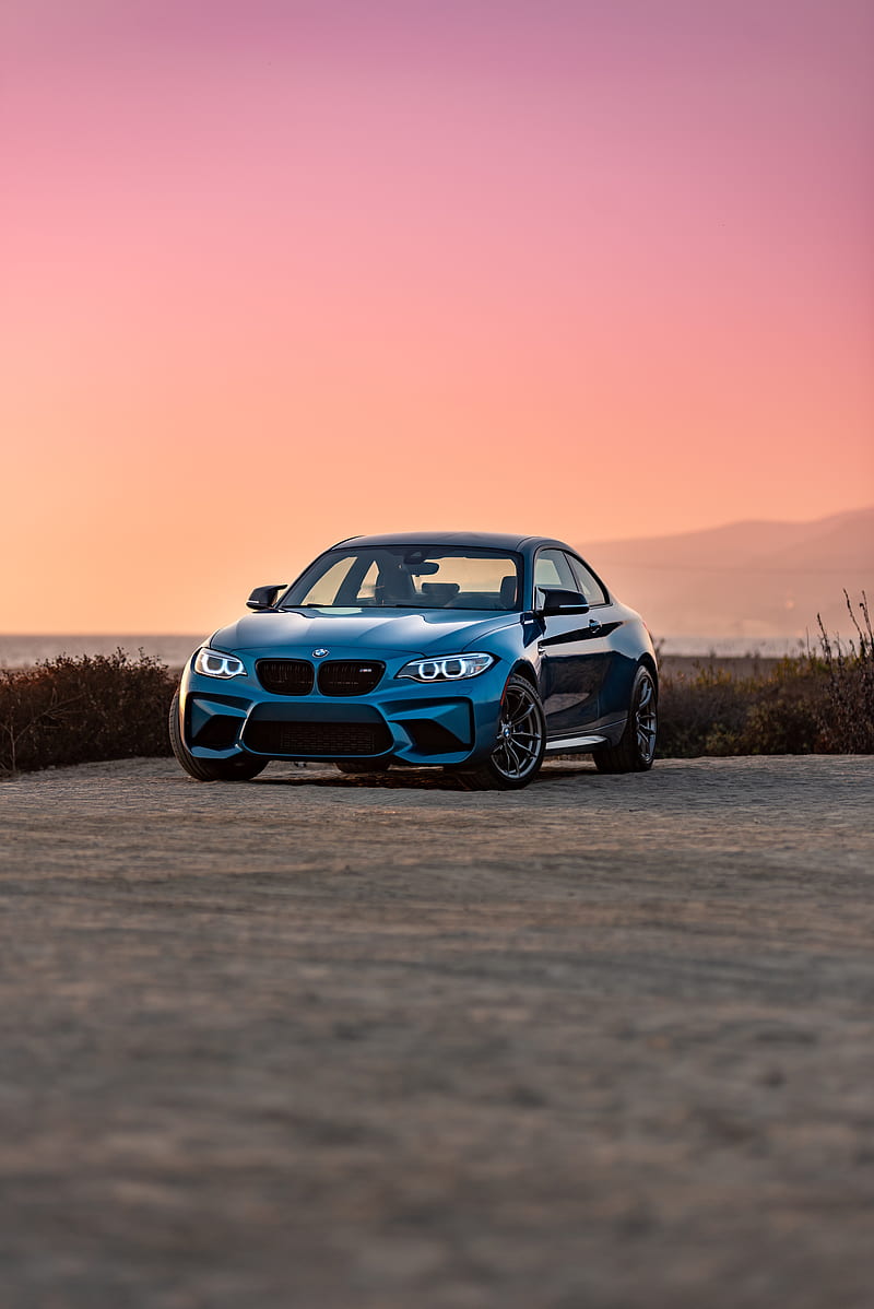 blue bmw m 3 on road during daytime, HD phone wallpaper