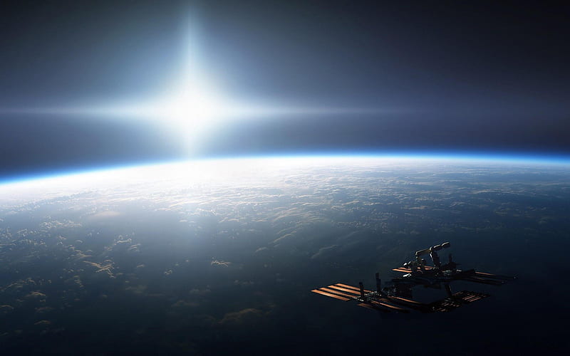 space station- Space, HD wallpaper