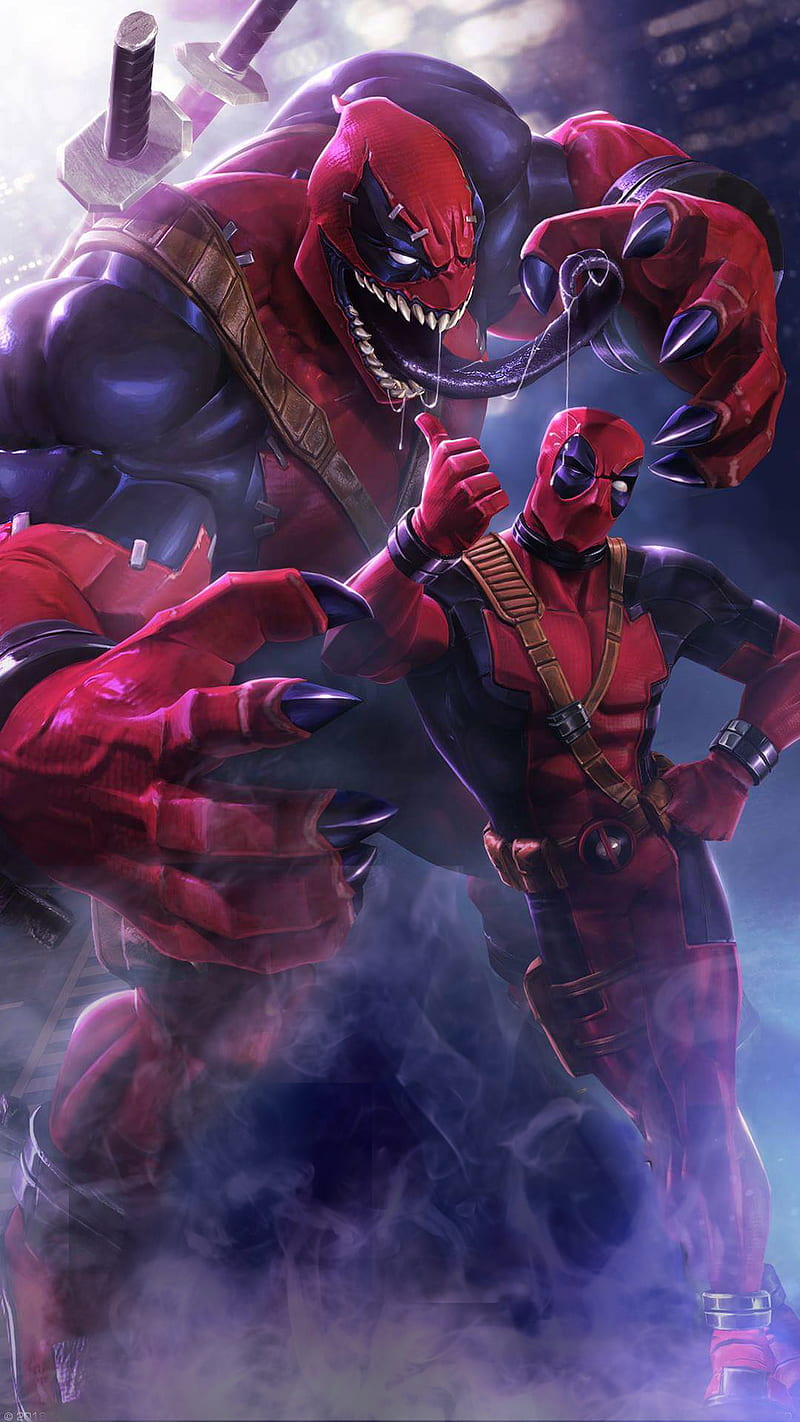 Deadpool, marvel, venom, HD phone wallpaper