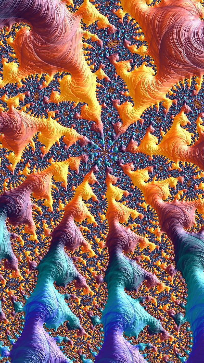 Fractal Patters , shapes, immersion, patterns, HD phone wallpaper