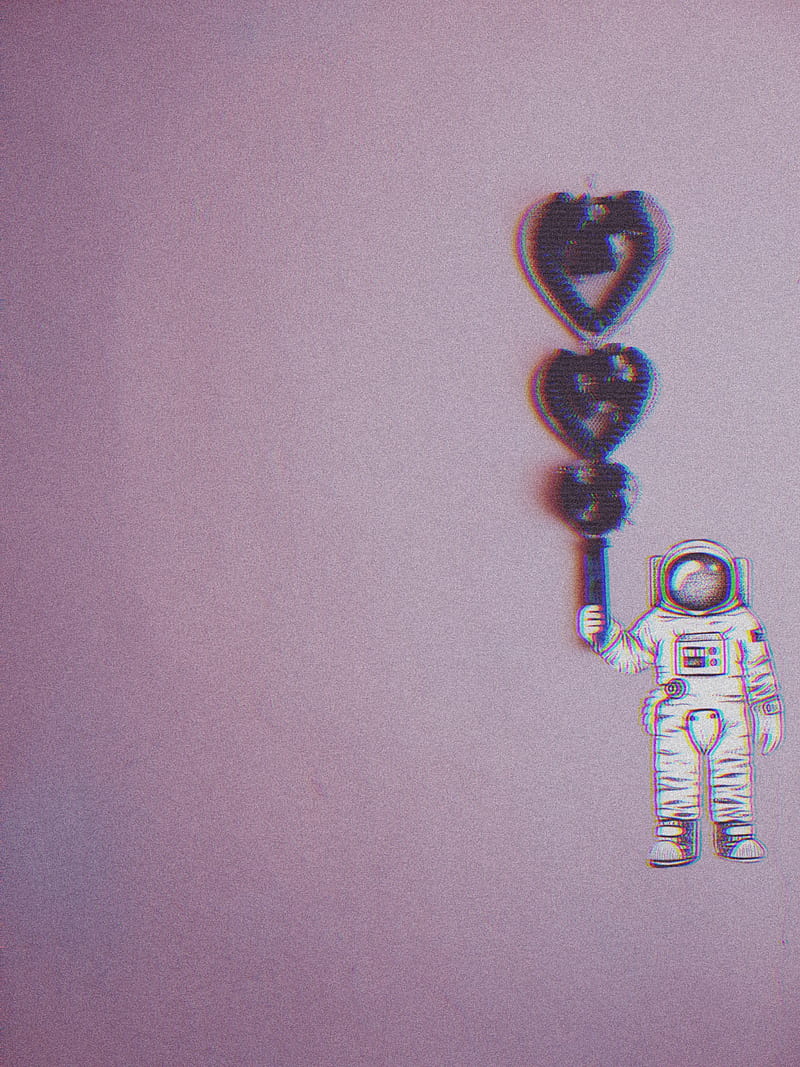Astronaut is Balloon, astronauts, balloons, flower, HD phone wallpaper