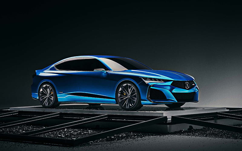 Acura Type S Concept, 2019, blue sports concepts, new blue Type S, japanese cars, Acura, HD wallpaper