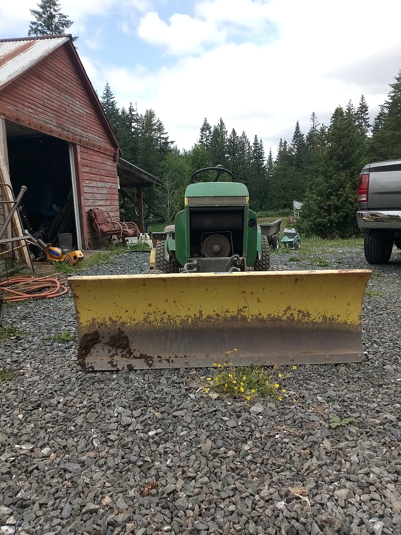 John Deere 317 , garden, green, lawn, lawnmower, mower, old, tractor, tractors, work, yellow, HD phone wallpaper
