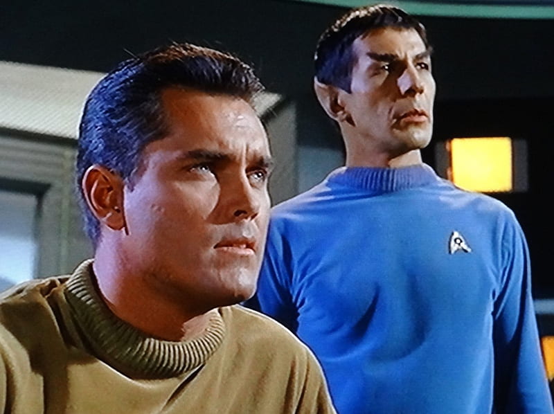 Pike and Spock, spock, star trek, original star trek pilot episode, the cage, pike, HD wallpaper