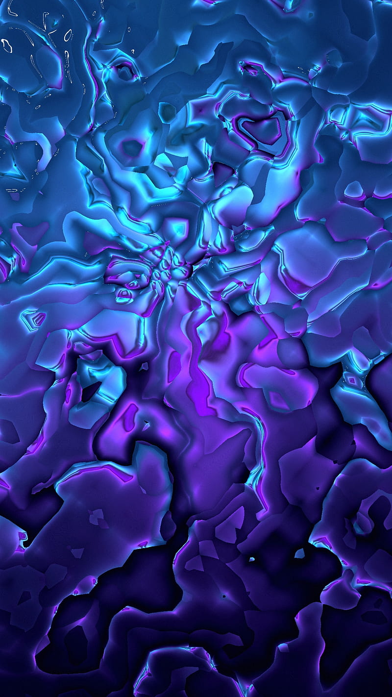 Fluid Abstract Blue, Fluid, QUBIX, abstract, black, blue, cool, cyan, dark, fluids, liquid, oil, orange, paint, painting, pink, purple, red, HD phone wallpaper
