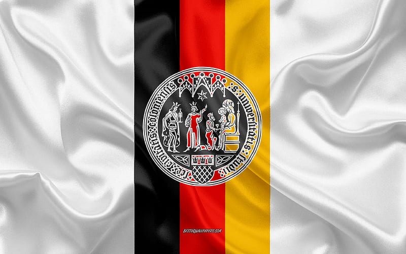 University of Cologne Emblem, German Flag, University of Cologne logo, Cologne, Germany, University of Cologne, HD wallpaper