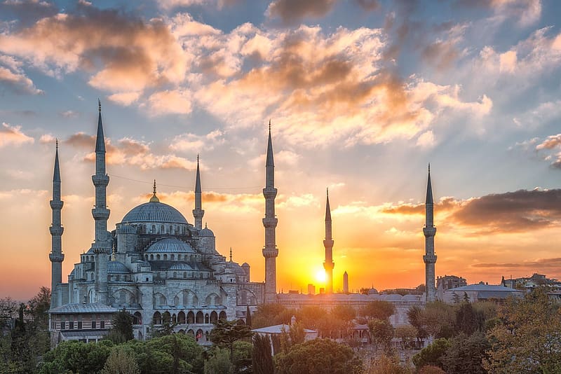 Morning, Cloud, Turkey, Mosque, Istanbul, Religious, Sultan Ahmed Mosque, Mosques, HD wallpaper