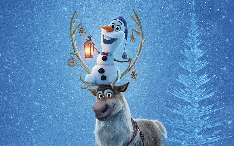 Olafs Frozen Adventure, 2017 movie, Christmas, 3D-animation, HD wallpaper