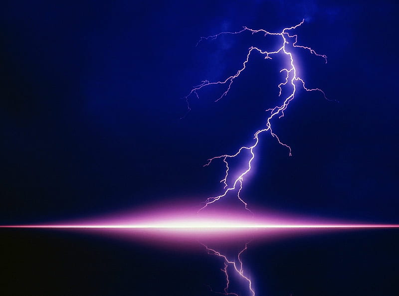 Lightning Strike, force of nature, holy, solid background, nightlite, this is a very unusual lightening strike, lightening, lightning bolt, HD wallpaper