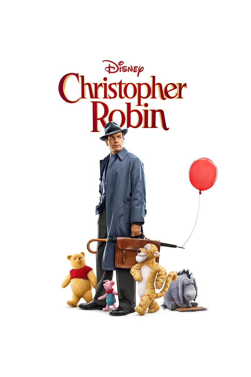 Christopher Robin, 2018, movie, poster, animation, adventure, comedy, ewan mcgregor, hayley atwell, HD phone wallpaper