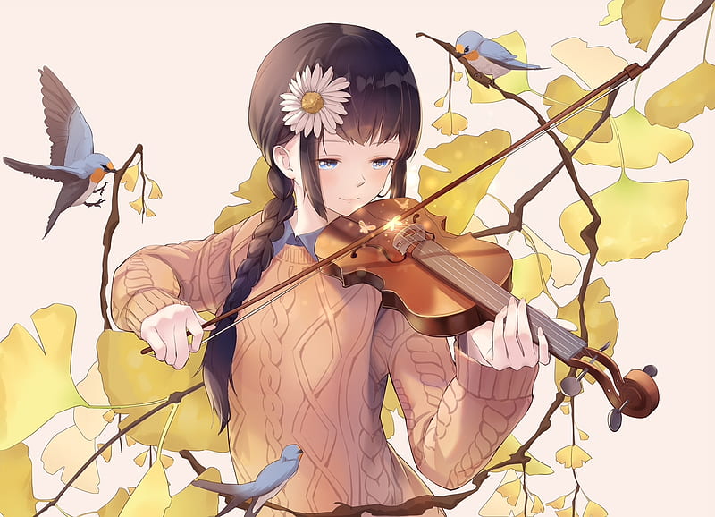 A Song For The Birds & Butterflies, Musician, Anime, Blue Eyes, Leaves,  Smile, HD wallpaper | Peakpx