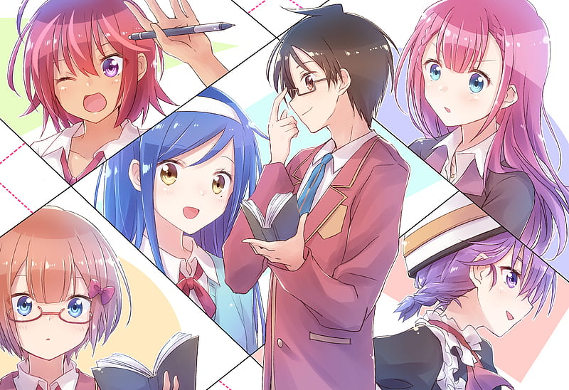 Anime, We Never Learn, Asumi Kominami, Fumino Furuhashi, Mafuyu Kirisu, Nariyuki Yuiga, Rizu Ogata, Uruka Takemoto, HD wallpaper