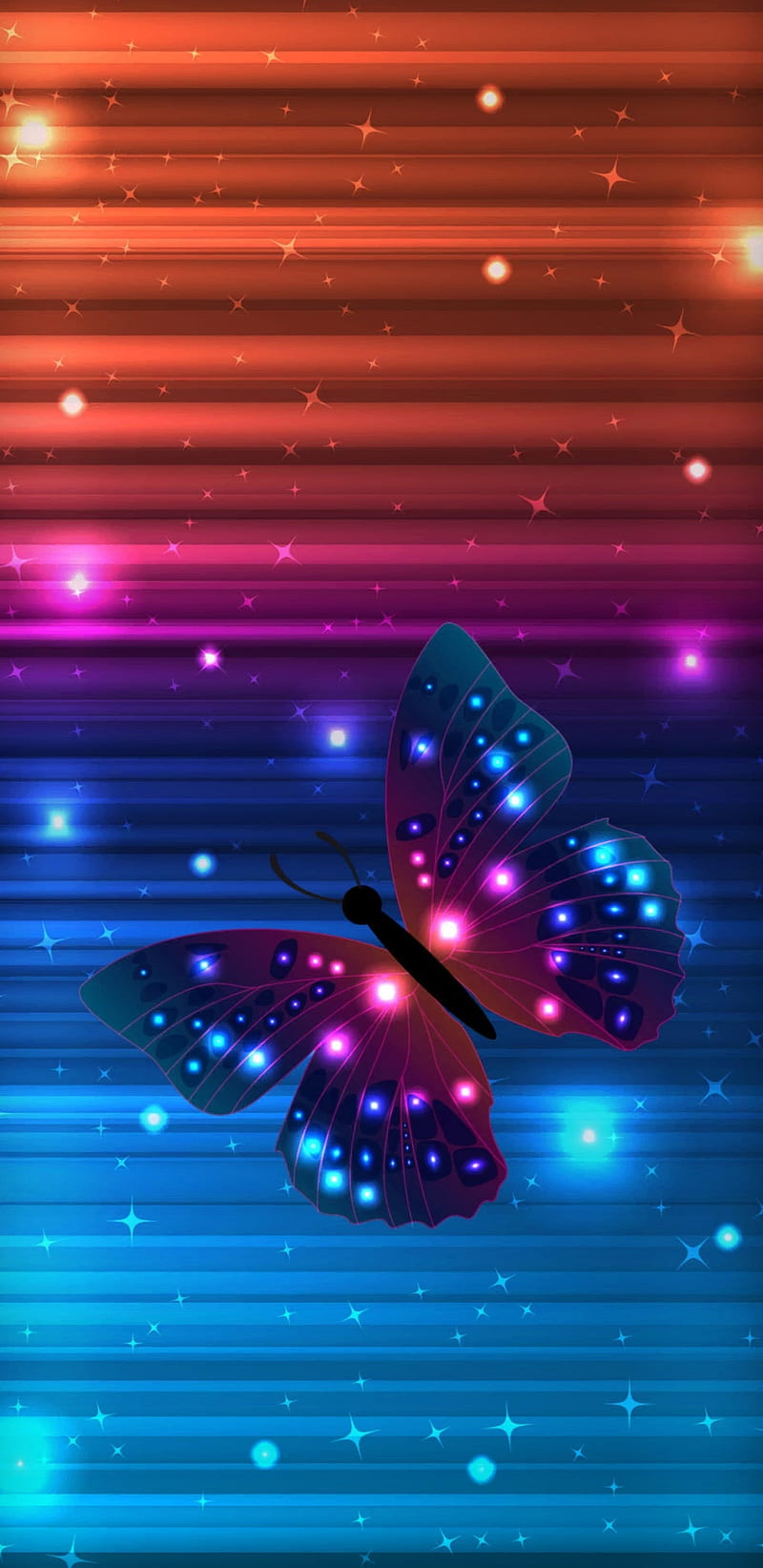 Butterfly Glow, girly, glitter, pretty, sparkle, HD phone wallpaper | Peakpx