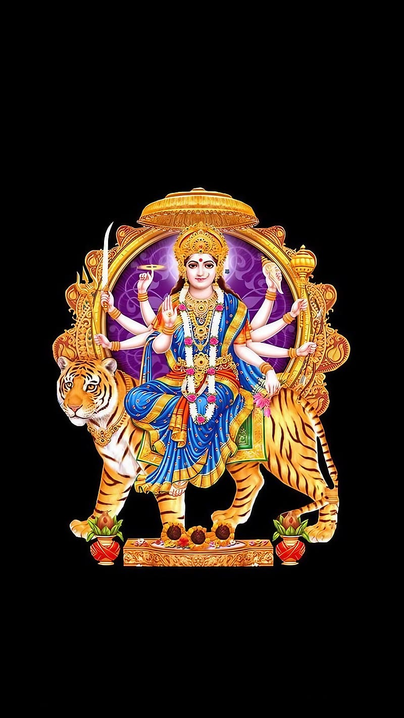 Durga , durga maa, lord, god, goddess, bhakti, devtional, HD phone wallpaper
