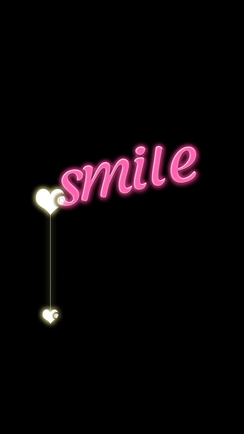 smile, 2019 , top , attractive , pink, black, love, dark, HD phone wallpaper