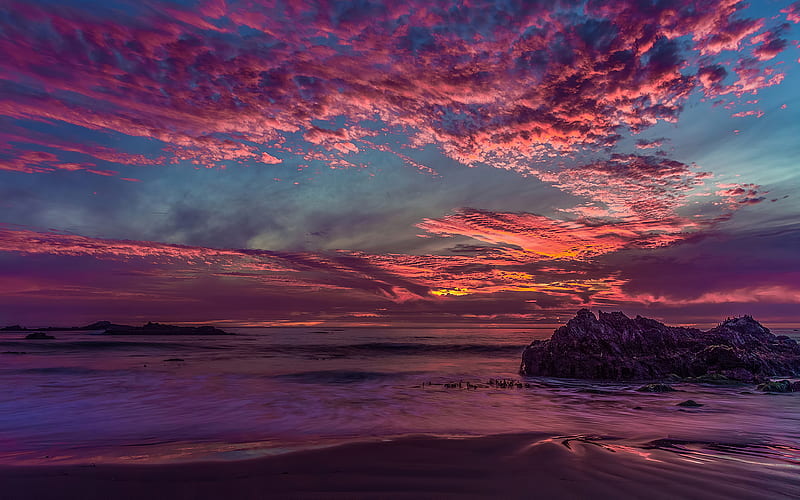 Red Rock Clouds Sunset , rocks, clouds, sunset, nature, HD wallpaper