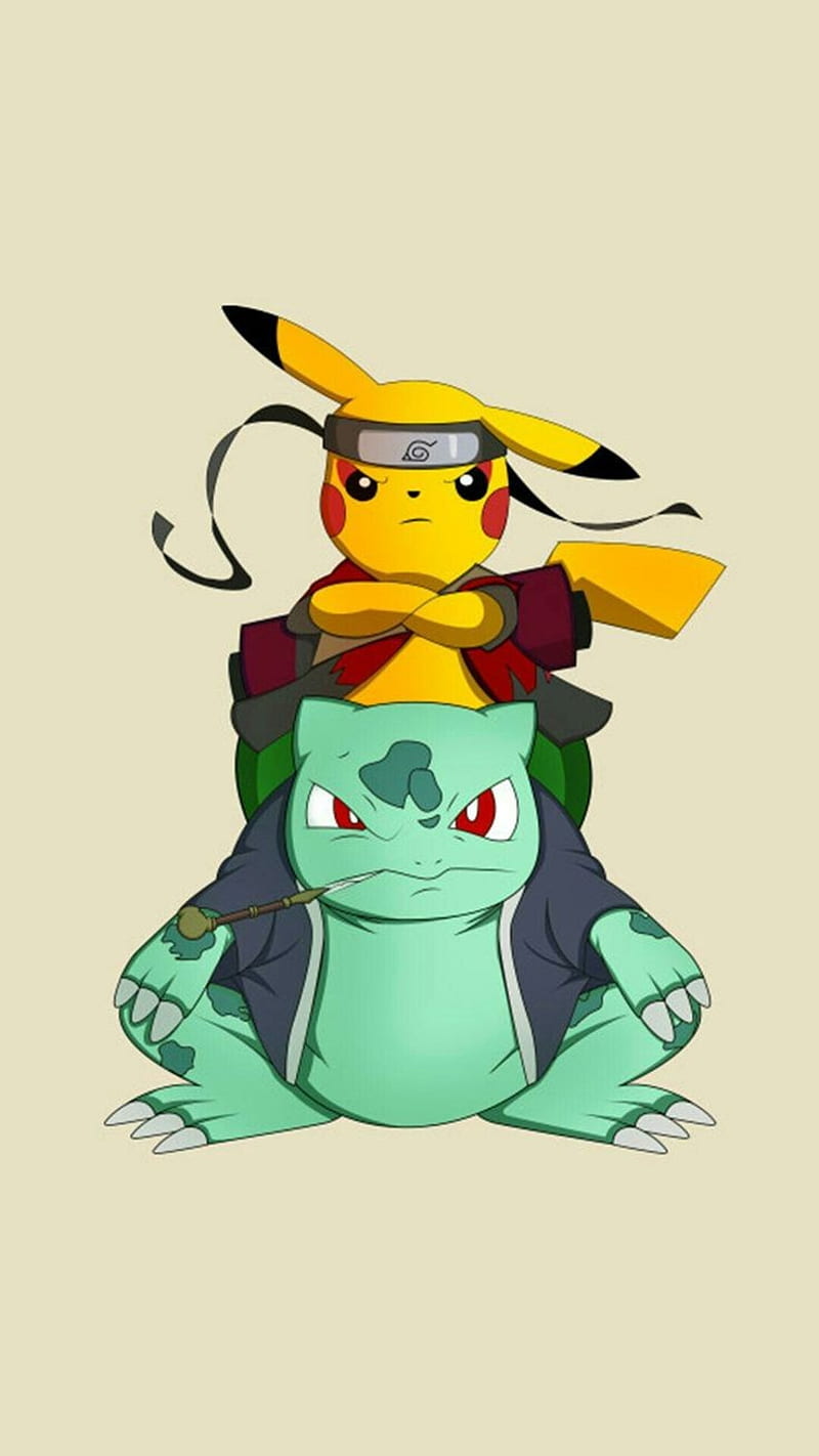 Pikachu Uzumaki, frog, green, naruto, ninja, pokemon, sage, shinobi, yellow, HD phone wallpaper