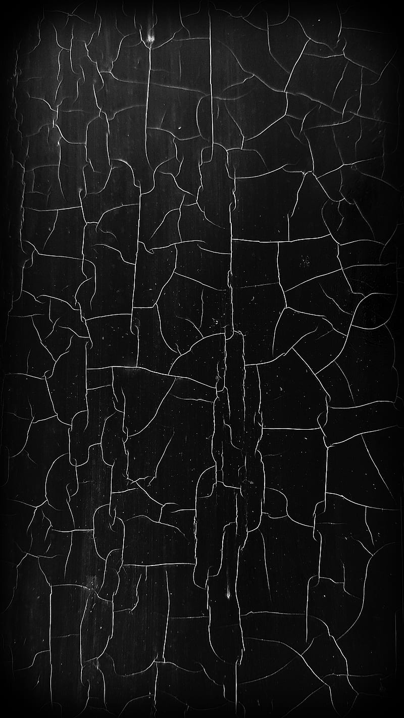 White cracks, abstract, black canvas, dark , lines, pattern, white color, HD phone wallpaper