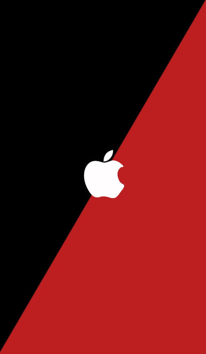 Black and red apple, apple logo, black and red, HD phone wallpaper