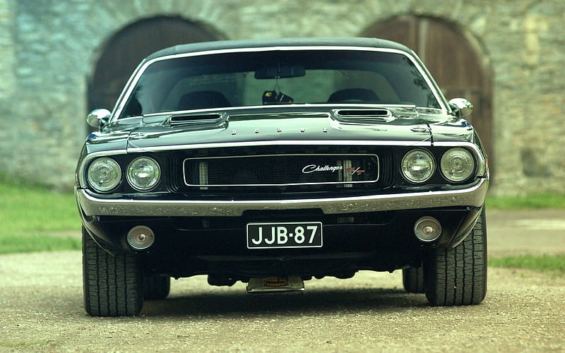 dodge challenger, musculary, front view, 1970, dodge, HD wallpaper