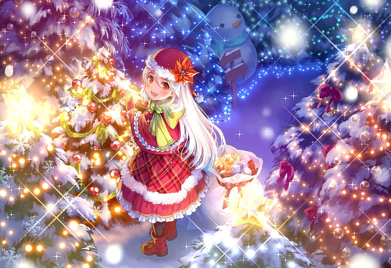Christmas Tree, anime, HD wallpaper