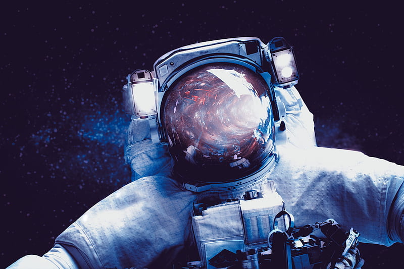 astronaut, galaxy, Space, HD wallpaper