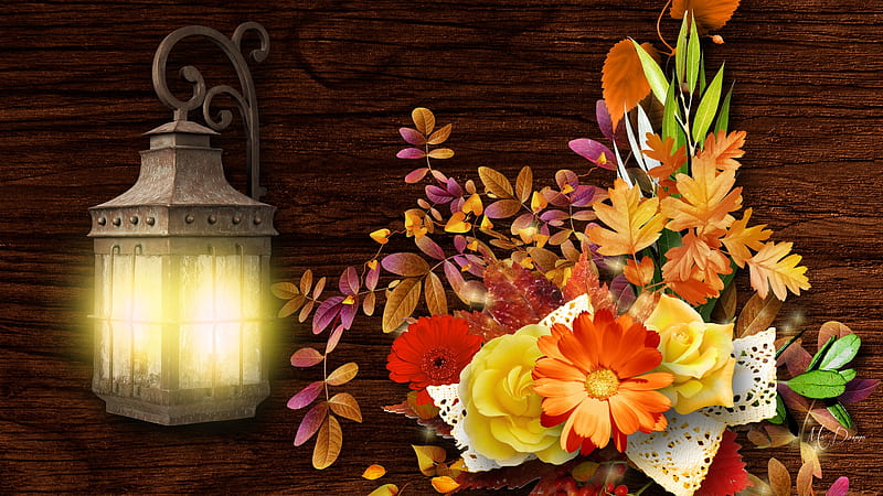 Iluminación de otoño, mantelito, otoño, linterna, cordón, Flores, Swag,  floral, Fondo de pantalla HD | Peakpx