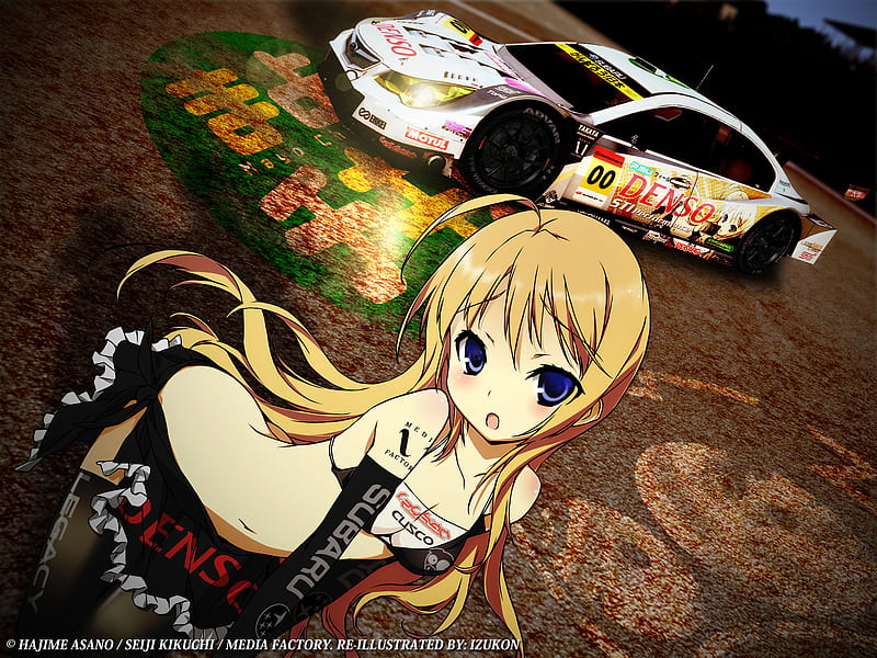 The Race Queen Subaru Konoe, pretty, stunning, bonito, car, hot, beauty,  anime girl, HD wallpaper | Peakpx