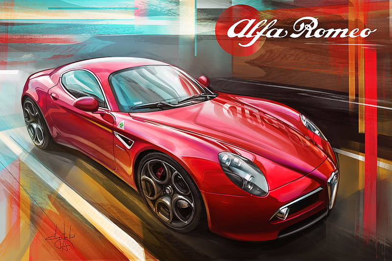Alfa Romeo, alfa romeo 8C, HD wallpaper