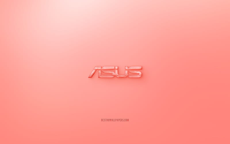 Asus 3D logo, Red background, creative logo, Red Asus jelly logo, Asus emblem, creative 3D art, Asus, HD wallpaper