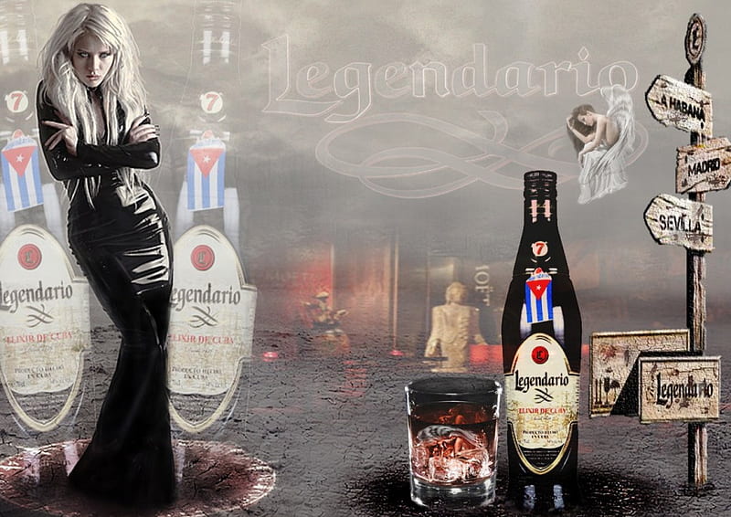 Legendario, witch, circle, bottle, angel, glass, alcohol, nice, girl, mage, ring, HD wallpaper