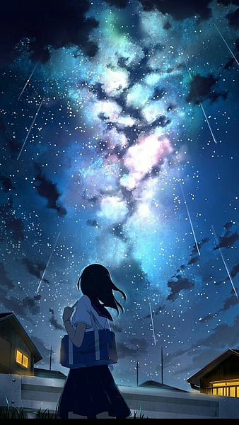 HD wallpaper: Anime, Original, night, star - space, astronomy, galaxy, sky  | Wallpaper Flare