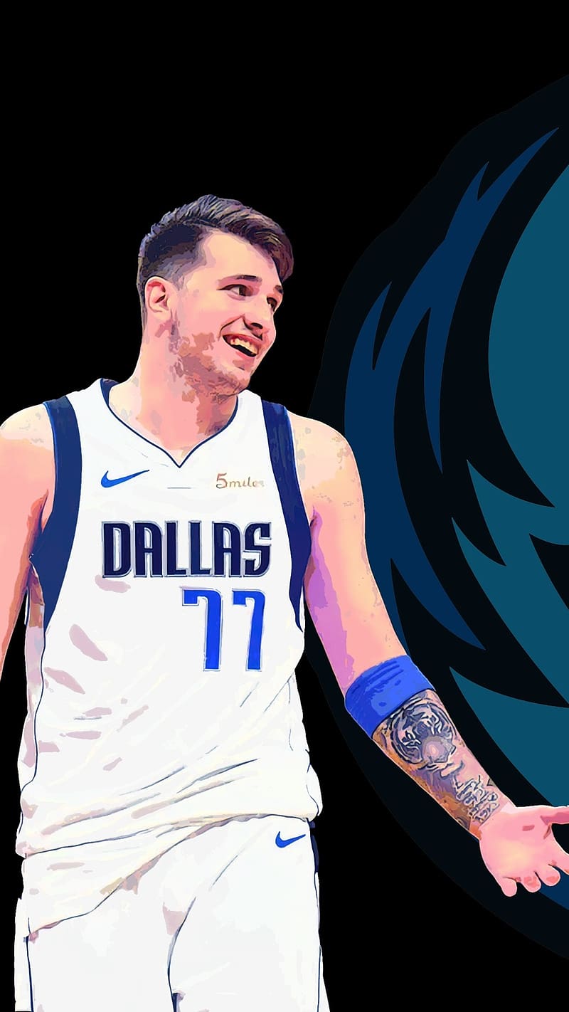 Luka Doncic while in the play, Art, sportsman, HD phone wallpaper