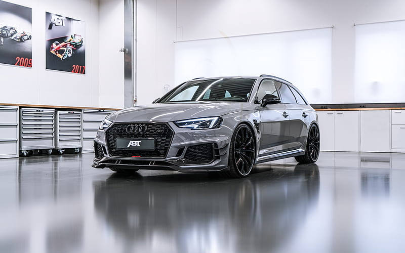 Audi RS6, ABT, 2018, Black wheels, tuning RS6, sports station wagon, German cars, Audi, HD wallpaper