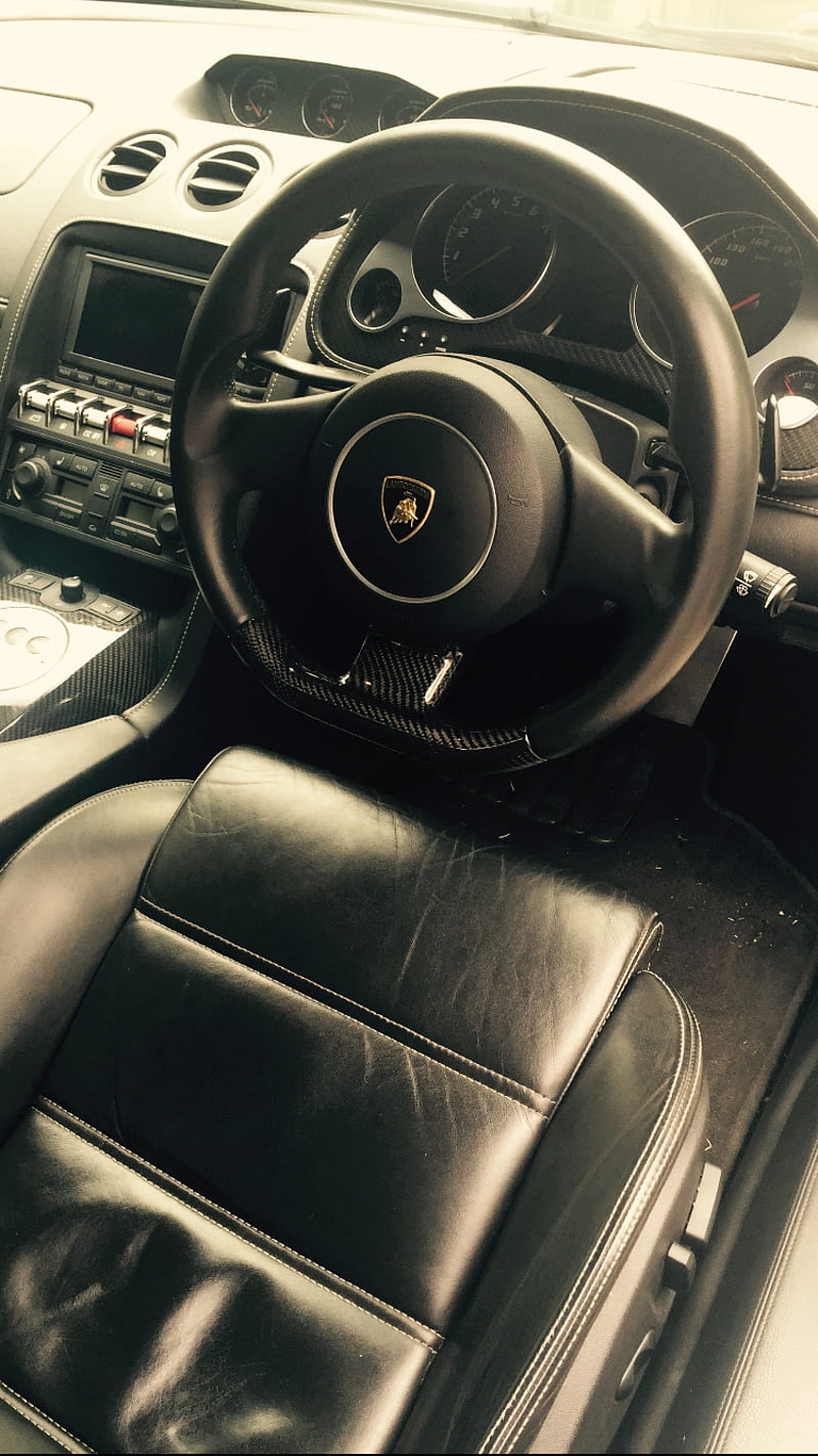 Lamborghini, car, inside, HD phone wallpaper