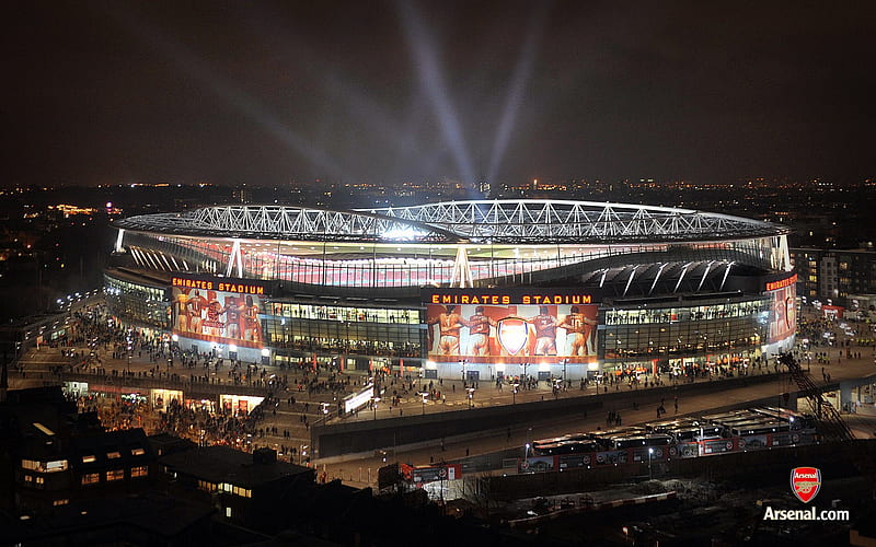 Emirates Stadium light show, HD wallpaper