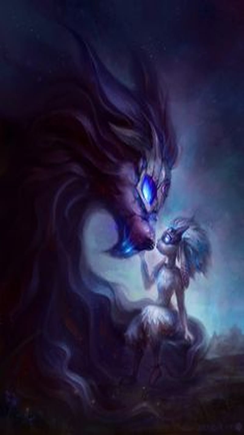 kindred, league of legends, riot, game, lol, HD phone wallpaper