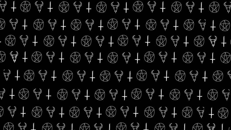 Artistic, Pattern, Cross , Occult , Pentagram , Satanic, HD wallpaper
