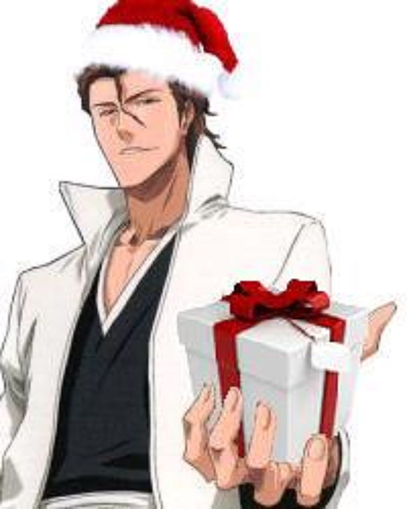 Aizen Christmas, anime, bleach, holiday, manga, HD phone wallpaper