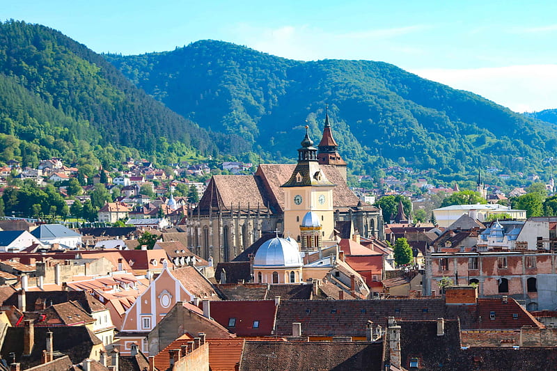 Brasov Romania, arhitecture, city, brasov, medieval, travel, HD wallpaper