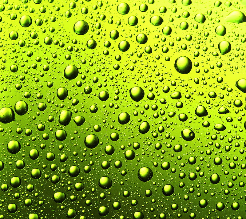 Lime Drops, abstract waterdrops, bavkground, lime green, HD wallpaper
