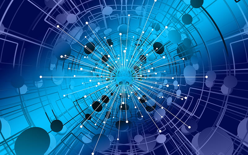 Blue network background, internet, network background, blue technology  background, HD wallpaper | Peakpx