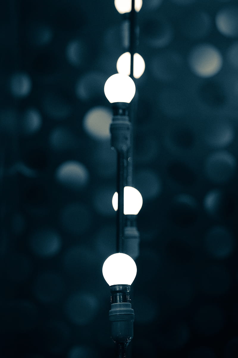 light bulbs, lighting, electricity, dark, HD phone wallpaper