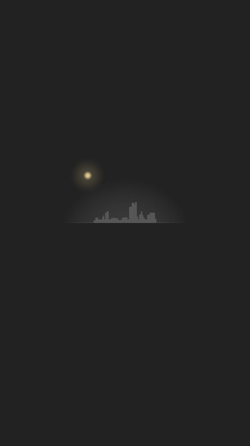 The City, 929, black, dark, flat, minimal, simple, white, HD phone wallpaper