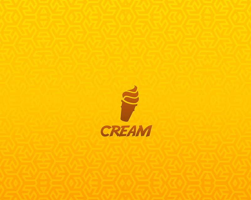 Cream, agradable, yellow, brown, crema, helado, ice, marron, simple, yellow, HD wallpaper