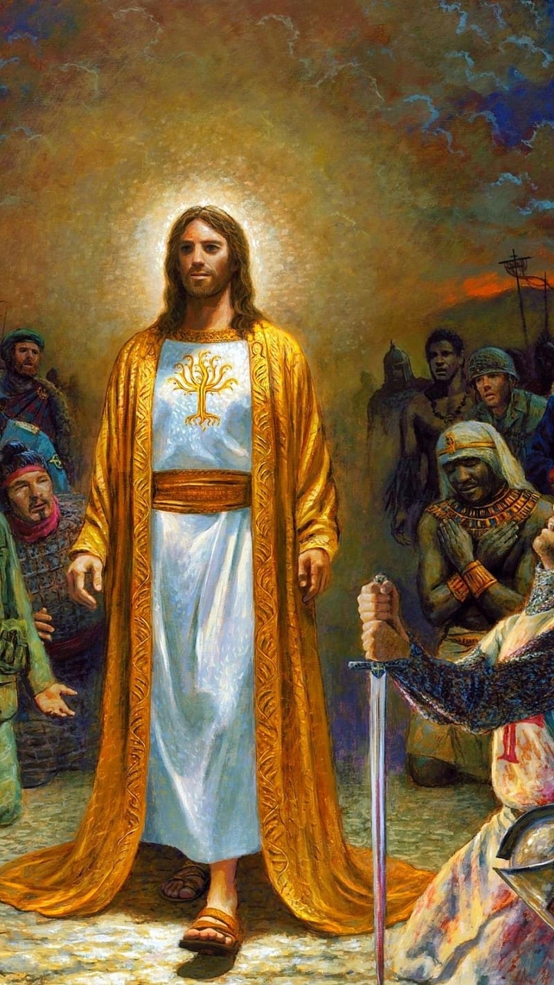 Christian Live, Jesus In Golden Cloths, lord jesus, god, savior, HD phone wallpaper