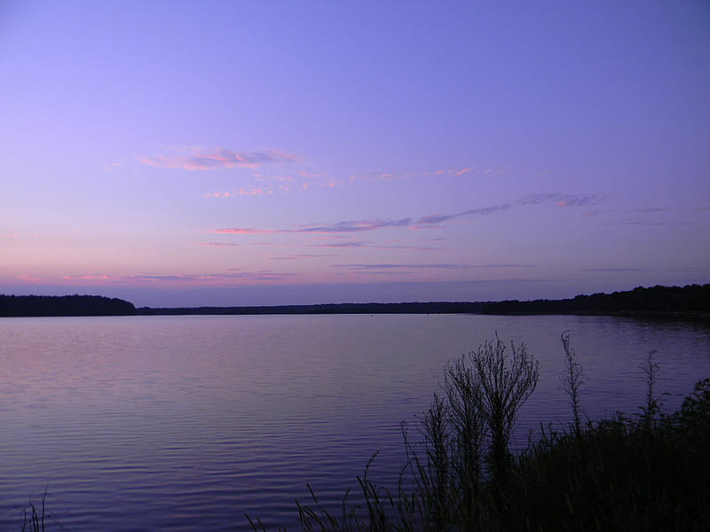 Sunset over Bluff Lake - Mississippi, sunset, mississippi, refuge, lake, HD wallpaper